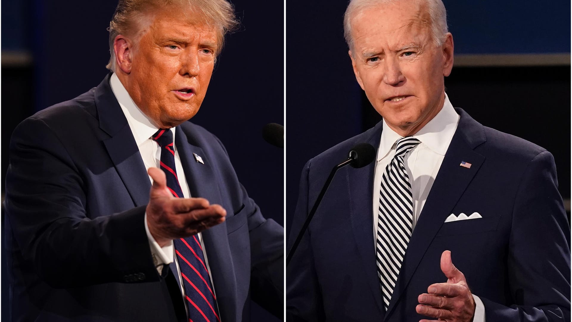 Donald Trump (l.) und Joe Biden: Wer wird der nächste US-Präsident?