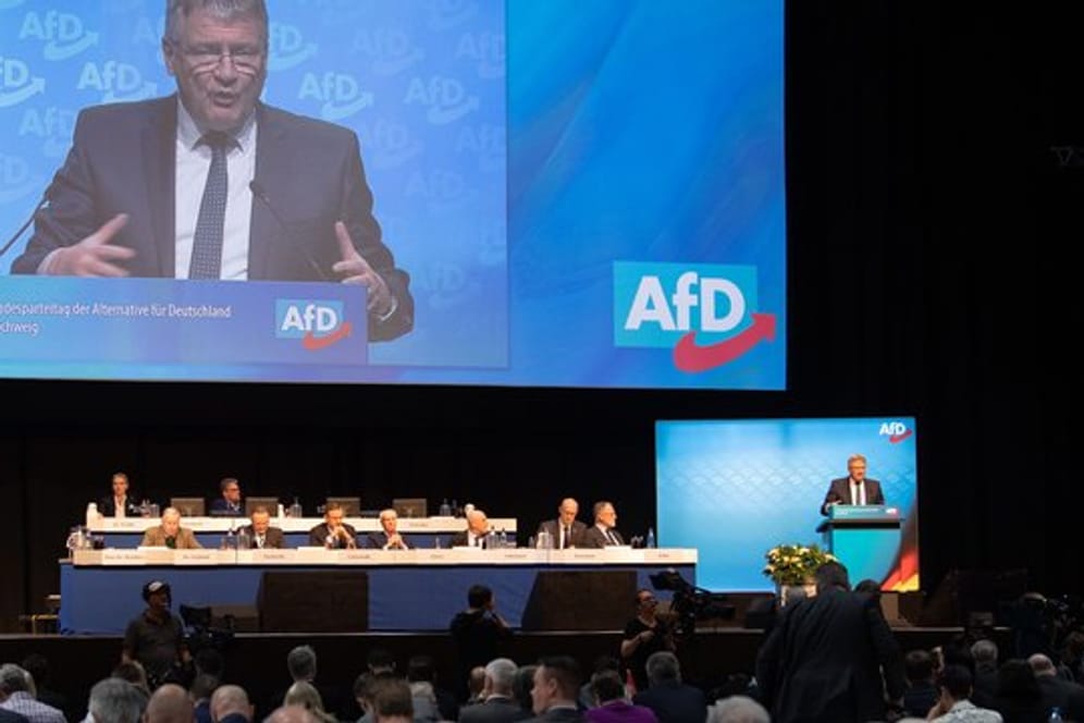 Jörg Meuthen beim Bundesparteitag der AfD 2019 in Braunschweig.
