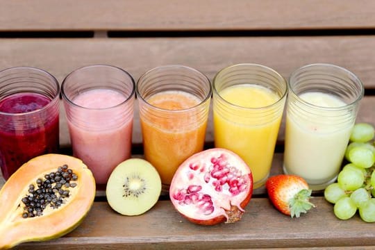 Das Fruchtmark bestimmt über die Konsistenz von Smoothies.