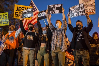 Proteste gegen die Trump-Regierung in Washington: Auch in der Wahlnacht entluden sich die Emotionen.