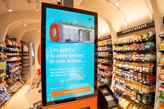 Blick ins Innere eines digitalen Testladens mit dem Namen "tegut .