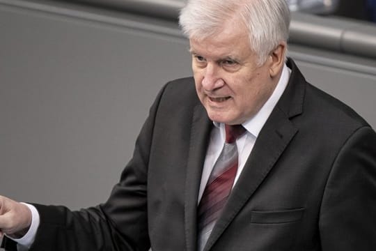 Horst Seehofer (CSU), Bundesminister des Innern, für Bau und Heimat, hält im Bundestags seine Rede.