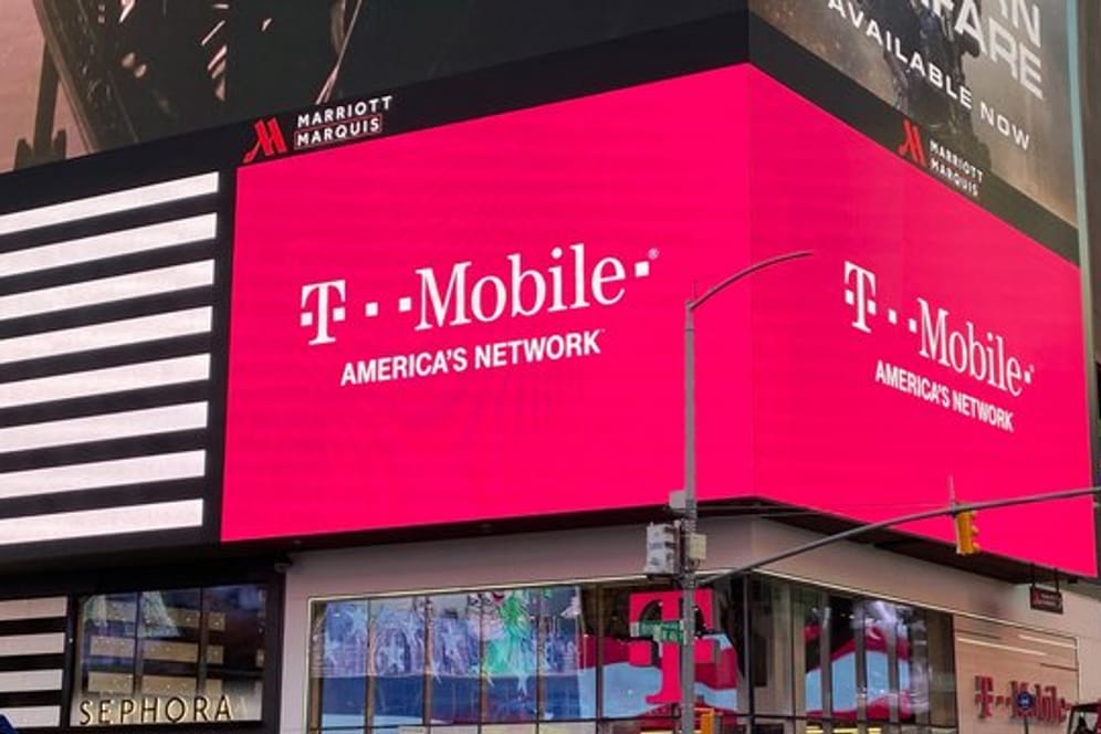 Der Mobilfunkprovider T-Mobile US wirbt in New York.