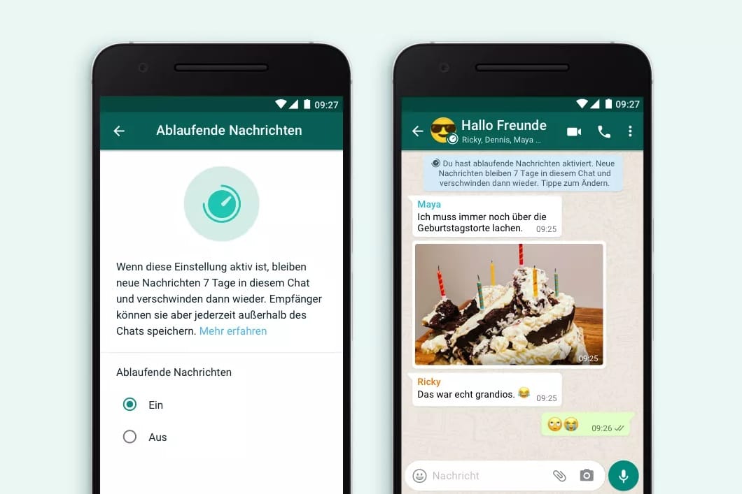 Verschwindende Nachrichten: WhatsApp erhält eine neue Funktion.