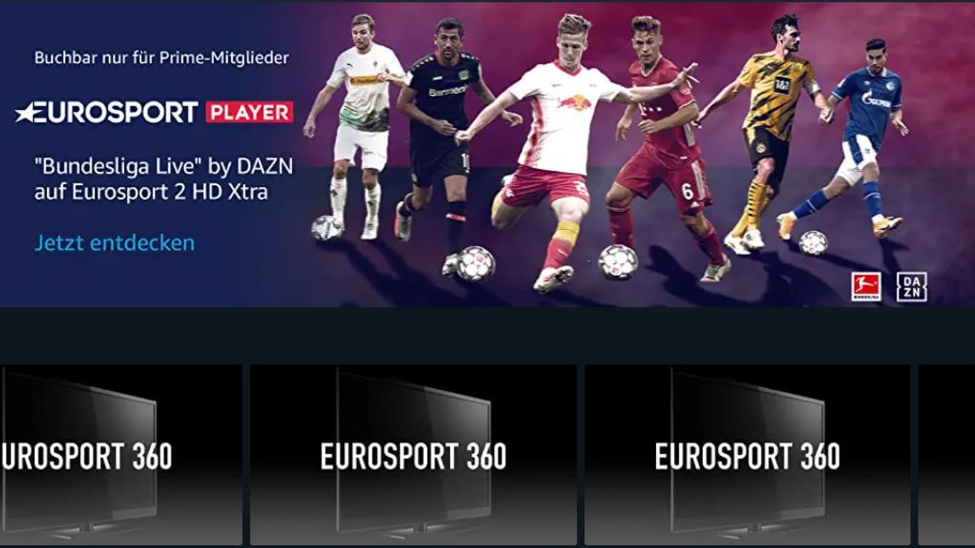 Amazon Prime Eurosport Player: Amazon bietet den Eurosport Player für einen Cent an.