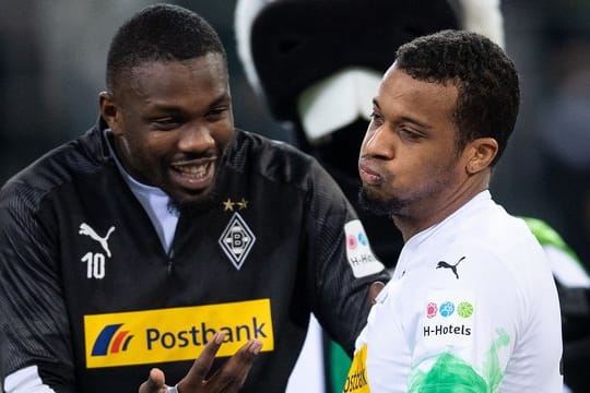Gladbachs Traum-Duo: Marcus Thuram (l) und Alassane Plea.