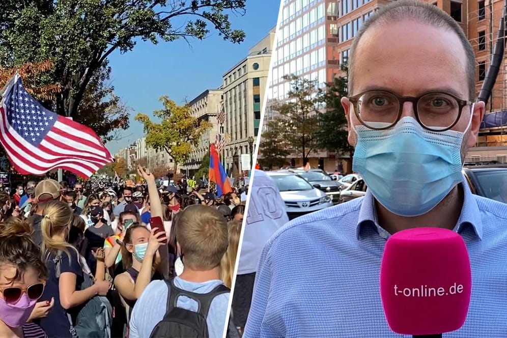Jubelnde Menschenmenge: t-online-Korrespondent Fabian Reinbold schildert seine Eindrücke vor dem Weißen Haus.