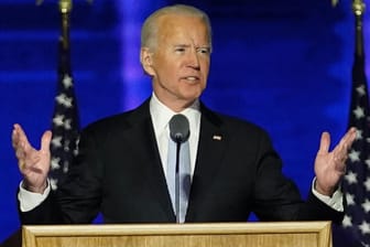Joe Biden: Der gewählte Präsident spricht zum ersten Mal in seinem Heimatort Wilmington.