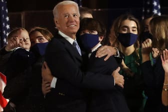 Joe Biden und seine Familie: Bei seiner ersten Rede als neugewählter Präsident erinnerte der Demokrat an seinen verstorbenen Sohn.