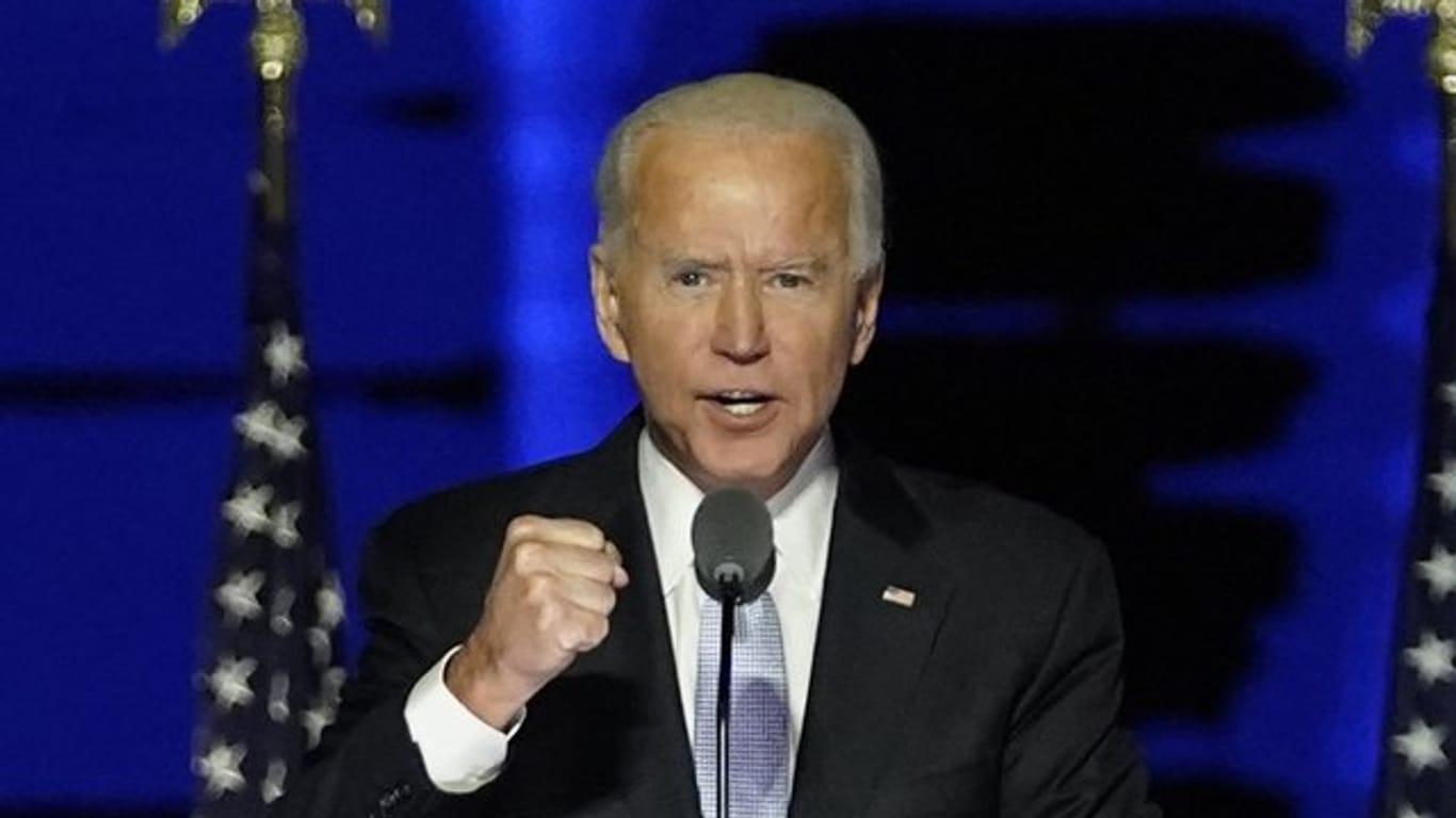 Joe Biden bei einer Ansprache nach der Wahl.