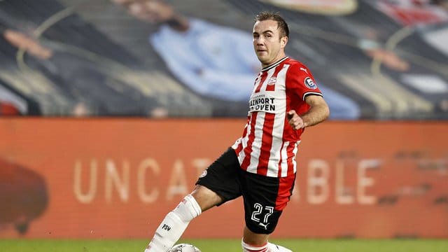 Stand vor rund drei Jahren zuletzt im Auswahlkader: Mario Götze für PSV Eindhoven in Aktion.