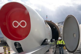 Hyperloop-Teströhre in Las Vegas, Nevada: Durch die Transportröhren werden Hochgeschwindigkeitskapseln befördert.