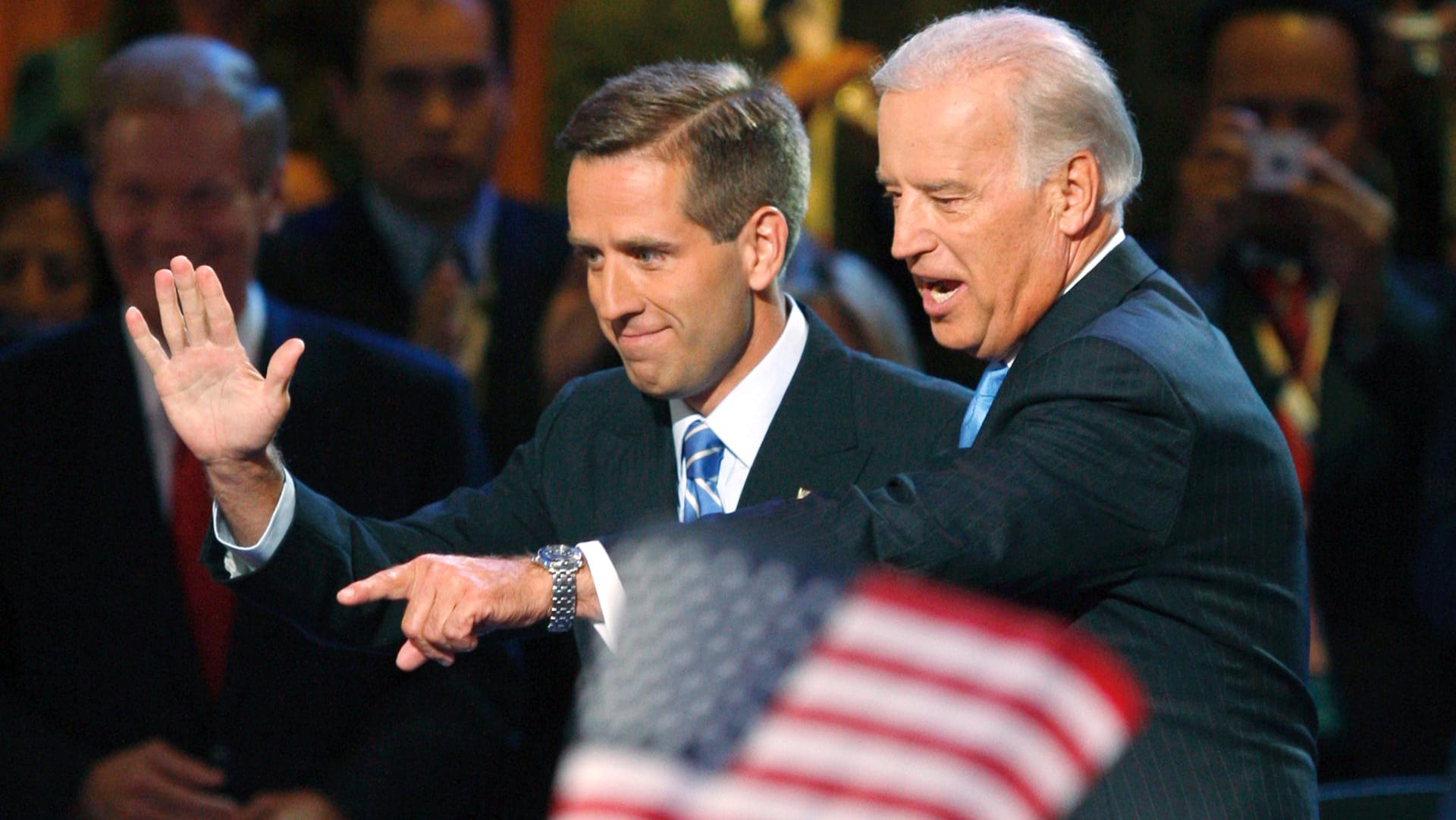 Beau Biden (l) und sein Vater Joe im Jahr 2008: Beau starb 2015 an einem Hirntumor.