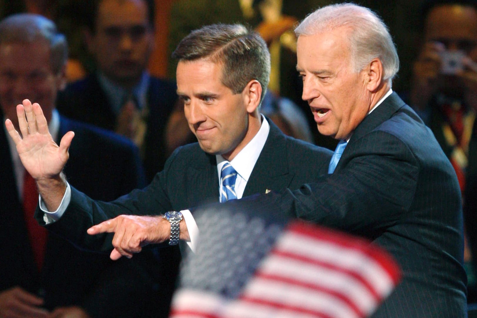 Beau Biden (l) und sein Vater Joe im Jahr 2008: Beau starb 2015 an einem Hirntumor.