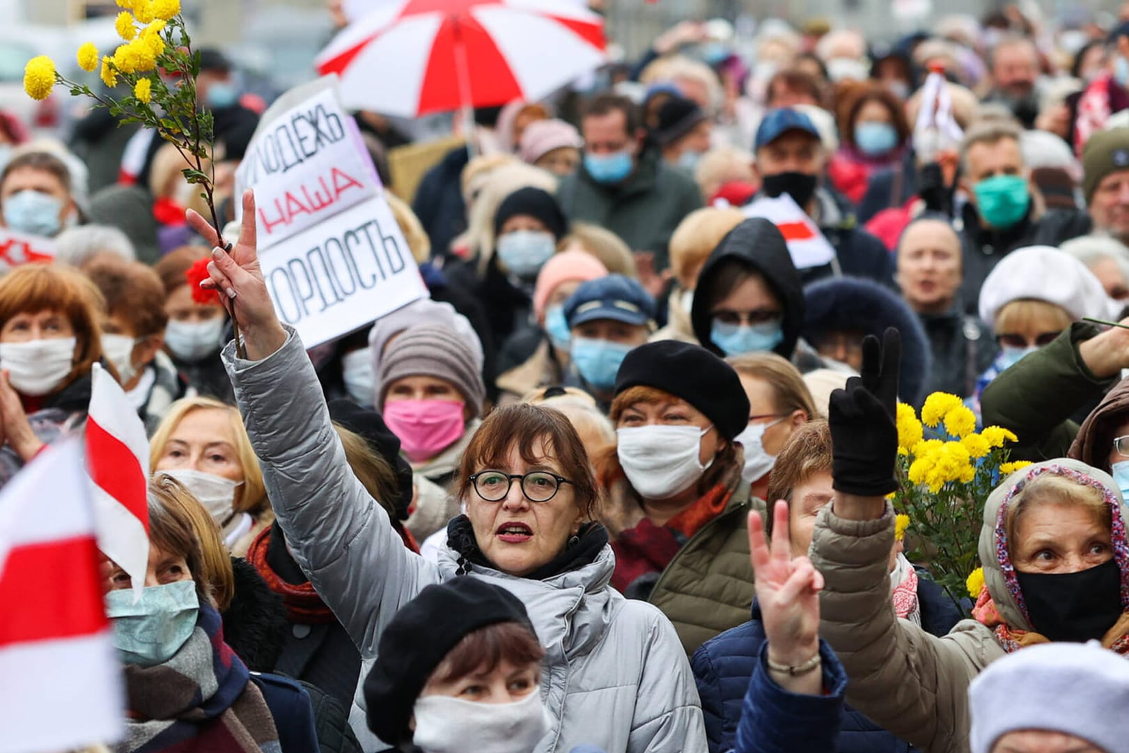 Demonstration in der Hauptstadt Minsk: Britische Diplomaten sollen Informationen über die Proteste in Belarus gesammelt haben.