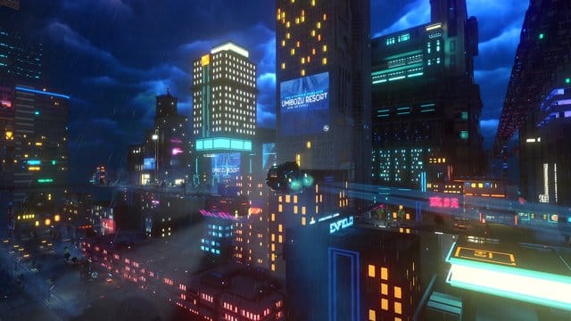 Schauplatz von "Cloudpunk" ist die Metropole Novalis.