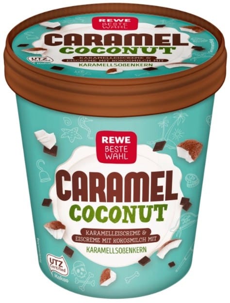 Rückruf: Das Produkt "Rewe Beste Wahl Caramel Coconut 500ml" ist betroffen.