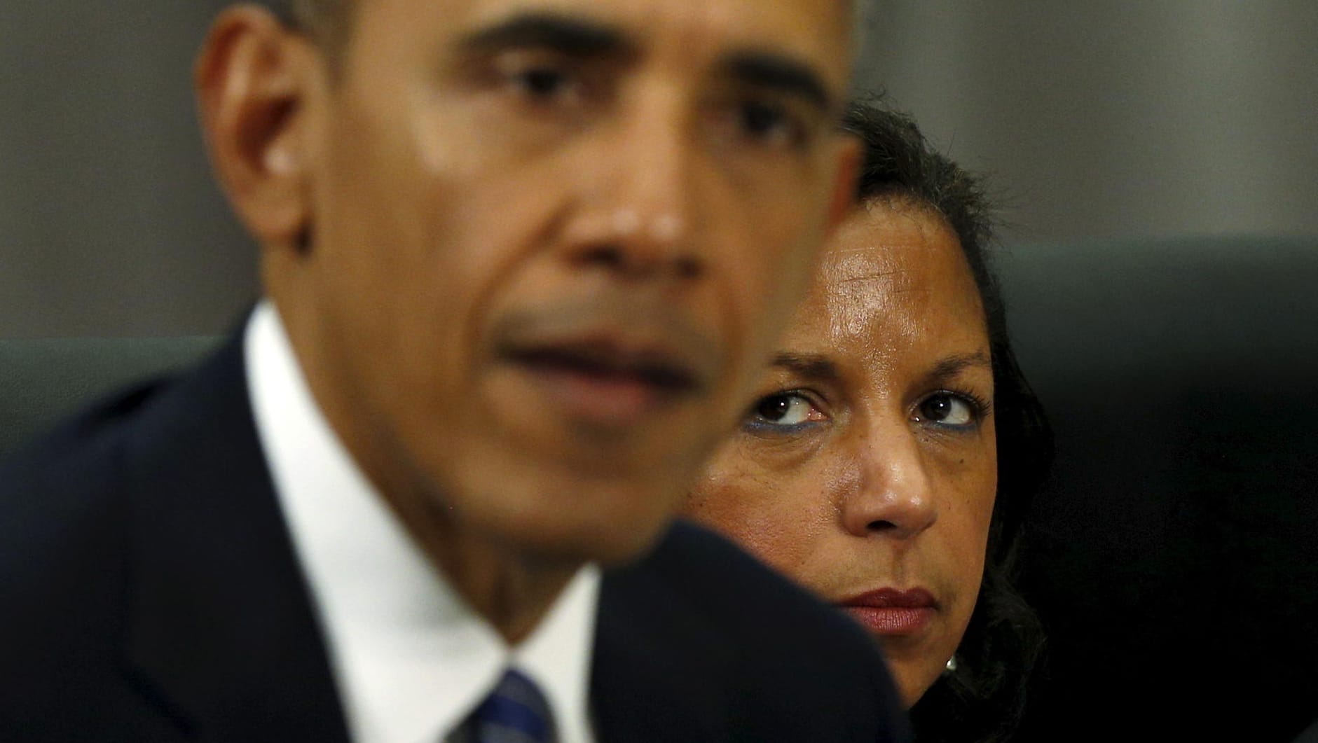 Die Nationale Sicherheitsberaterin Susan Rice mit dem damaligen US-Präsidenten Barack Obama im März 2016 in Washington.