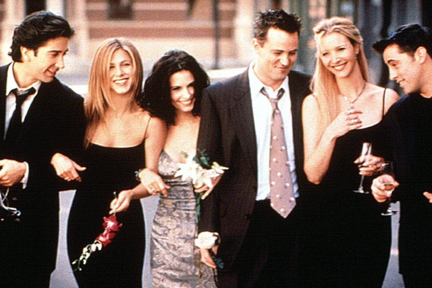 Die "Friends"-Stars: David Schwimmer, Jennifer Aniston, Courteney Cox, Matthew Perry, Lisa Kudrow und Matt Le Blanc.