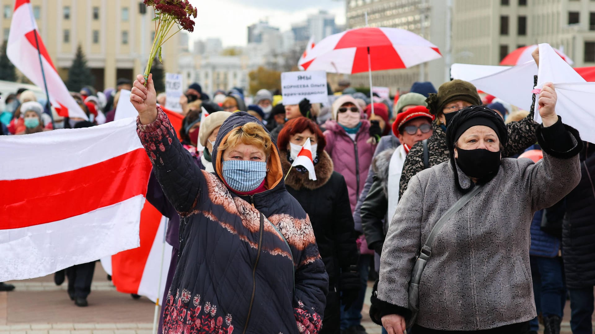 Proteste in Minsk: Demonstranten gingen in der belarussischen Hauptstadt auch in dieser Woche wieder auf die Straße und forderten den Rücktritt von Präsident Lukaschenko.