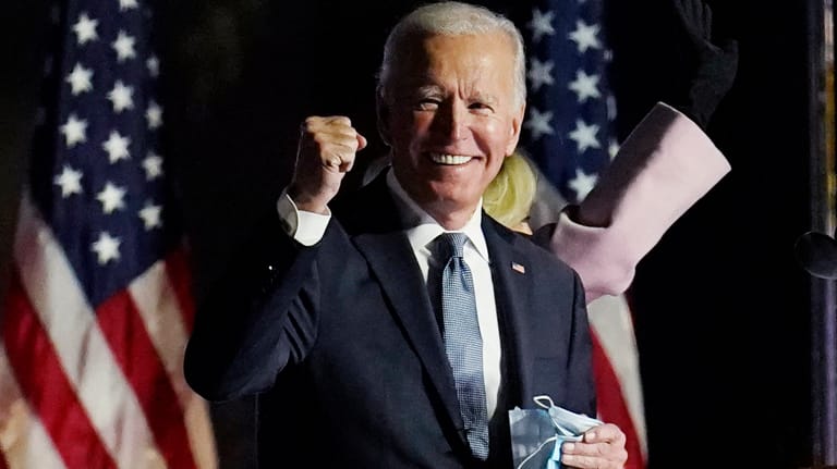 Joe Biden: Der ehemalige Vize-Präsident und zukünftige Präsident konnte nach US-Prognosen auch den umkämpften Bundesstaat Georgia für sich entscheiden.