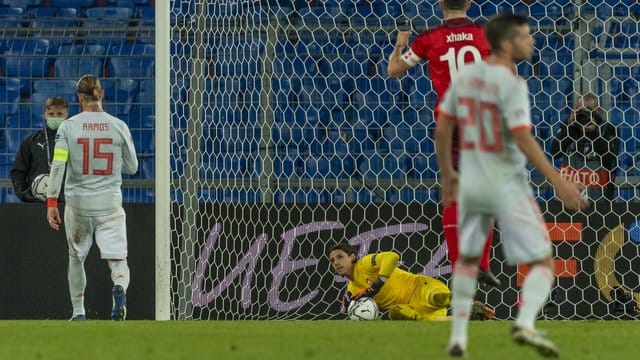 Scheiterte gegen die Schweiz gleich zweimal vom Punkt: Spanien-Kapitän Sergio Ramos.