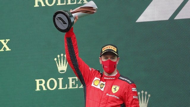 Durfte sich in Istanbul endlich wieder über eine Podiumsplatzierung freuen: Sebastian Vettel.