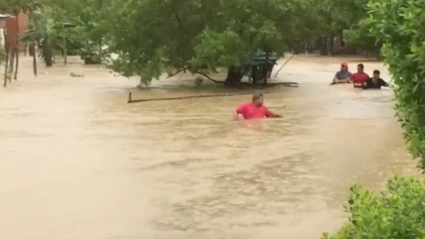 Überschwemmungen in Cartagena, Kolumbien: Der Hurrikan "Iota" nimmt Kurs auf Mittelamerika.