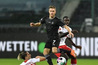 Blickt mit Sorge auf den engen Terminkalender: Patrick Herrmann (M) in Aktion für Borussia Mönchengladbach.