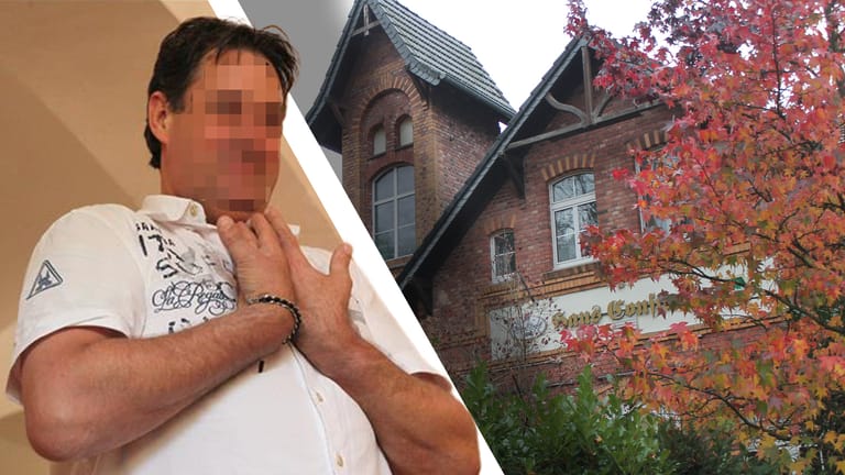 Mit diesem Bild (links) warb W. für seine Angebote: Im "Haus Constanze" in Wesel soll der Sektenführer seine Gemeinschaft drangsaliert haben.