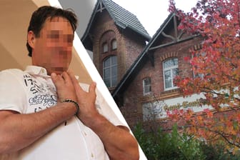 Mit diesem Bild (links) warb W. für seine Angebote: Im "Haus Constanze" in Wesel soll der Sektenführer seine Gemeinschaft drangsaliert haben.