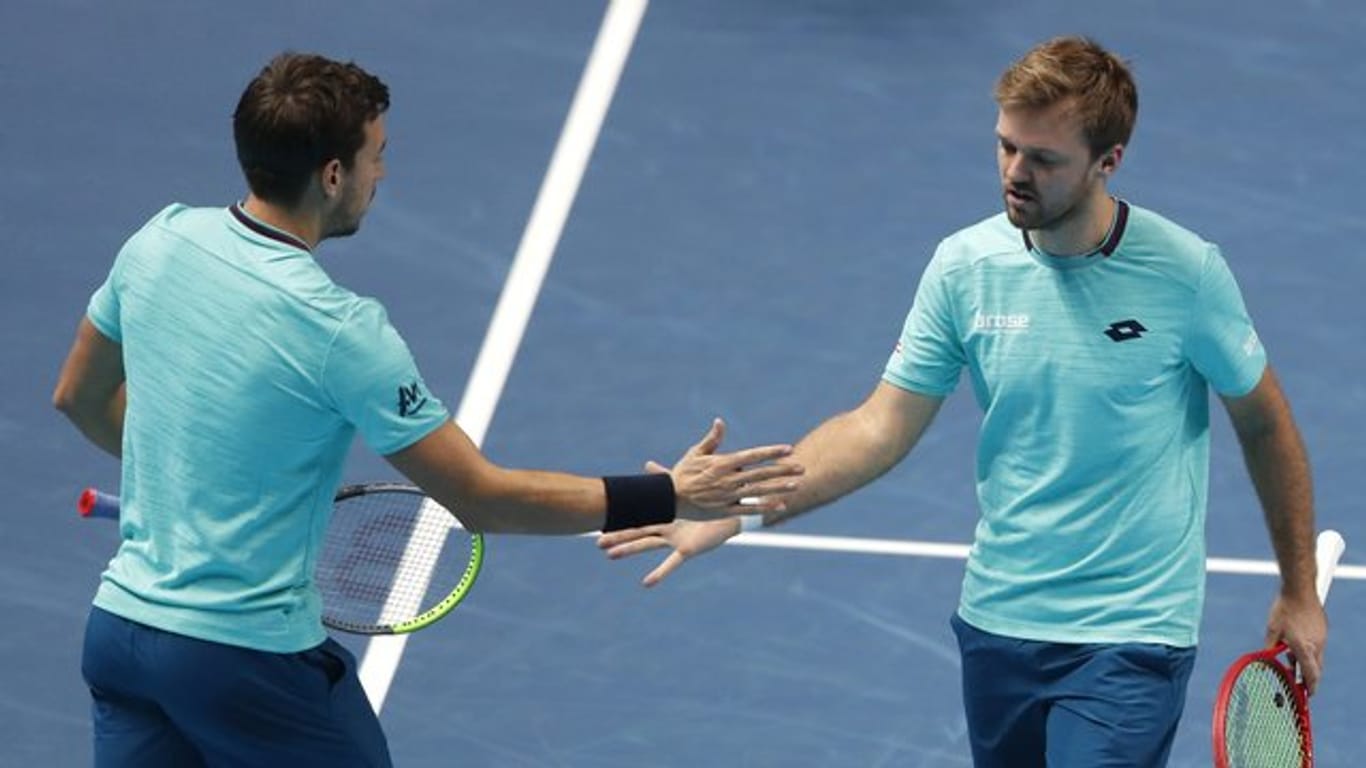 Haben das Halbfinale bei den ATP Finals verpasst: Kevin Krawietz (r) und Andreas Mies.