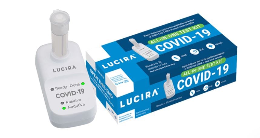 Testkit zum Heimgebrauch: Der Hersteller "Lucira Health" bietet US-Bürgern künftig ein Set, um sich zuhause auf das Coronavirus zu testen.