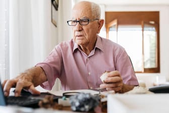 Rentner vor Computer (Symbolbild): Beamte zahlen bislang nicht in die Rentenkasse ein.