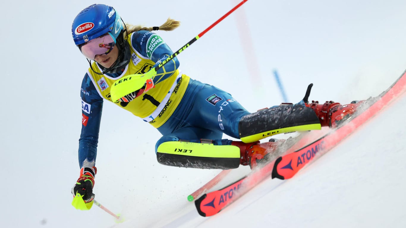 Ski Alpin: Mikaela Shiffrin führt in Finnland im 1. Durchgang im Slalom.