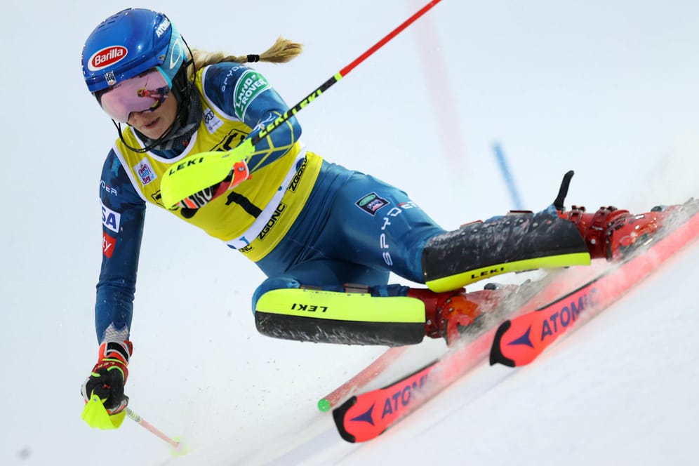 Ski Alpin: Mikaela Shiffrin führt in Finnland im 1. Durchgang im Slalom.