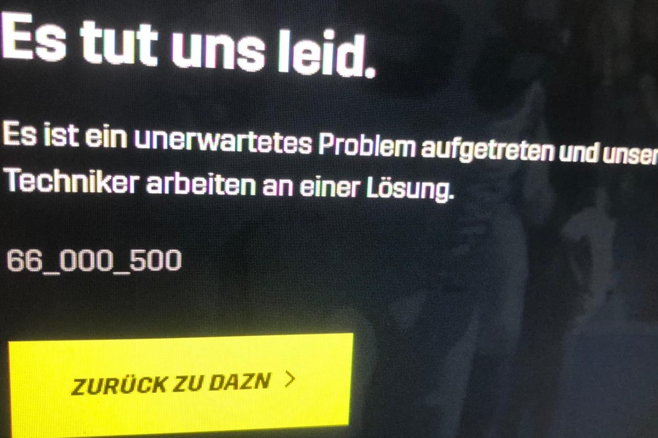 Es ging nichts: Kunden des Streamingdienstes DAZN schauten in die Röhre.