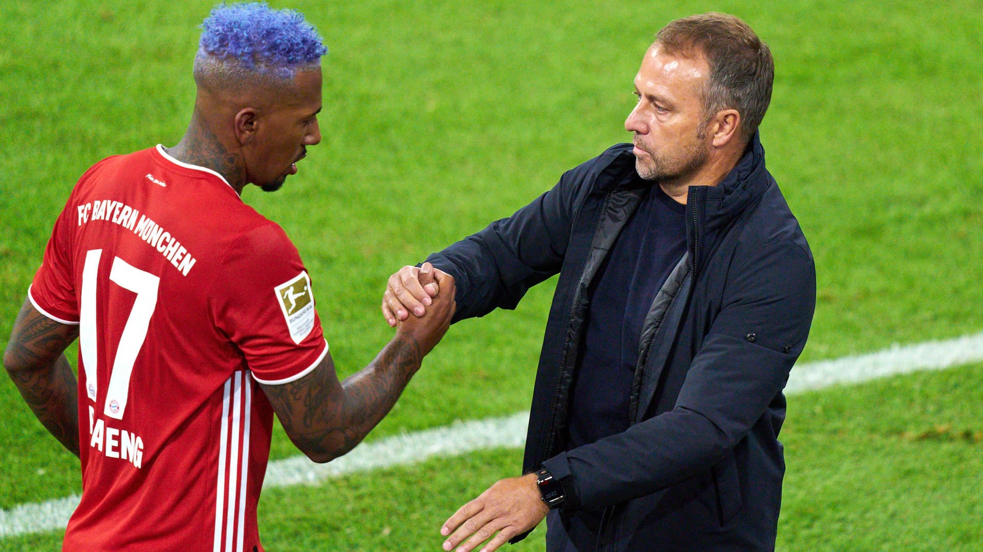 Hansi Flick (r.) Boateng (re.): Der Bayern-Trainer schätzt seinen Abwehrspieler.