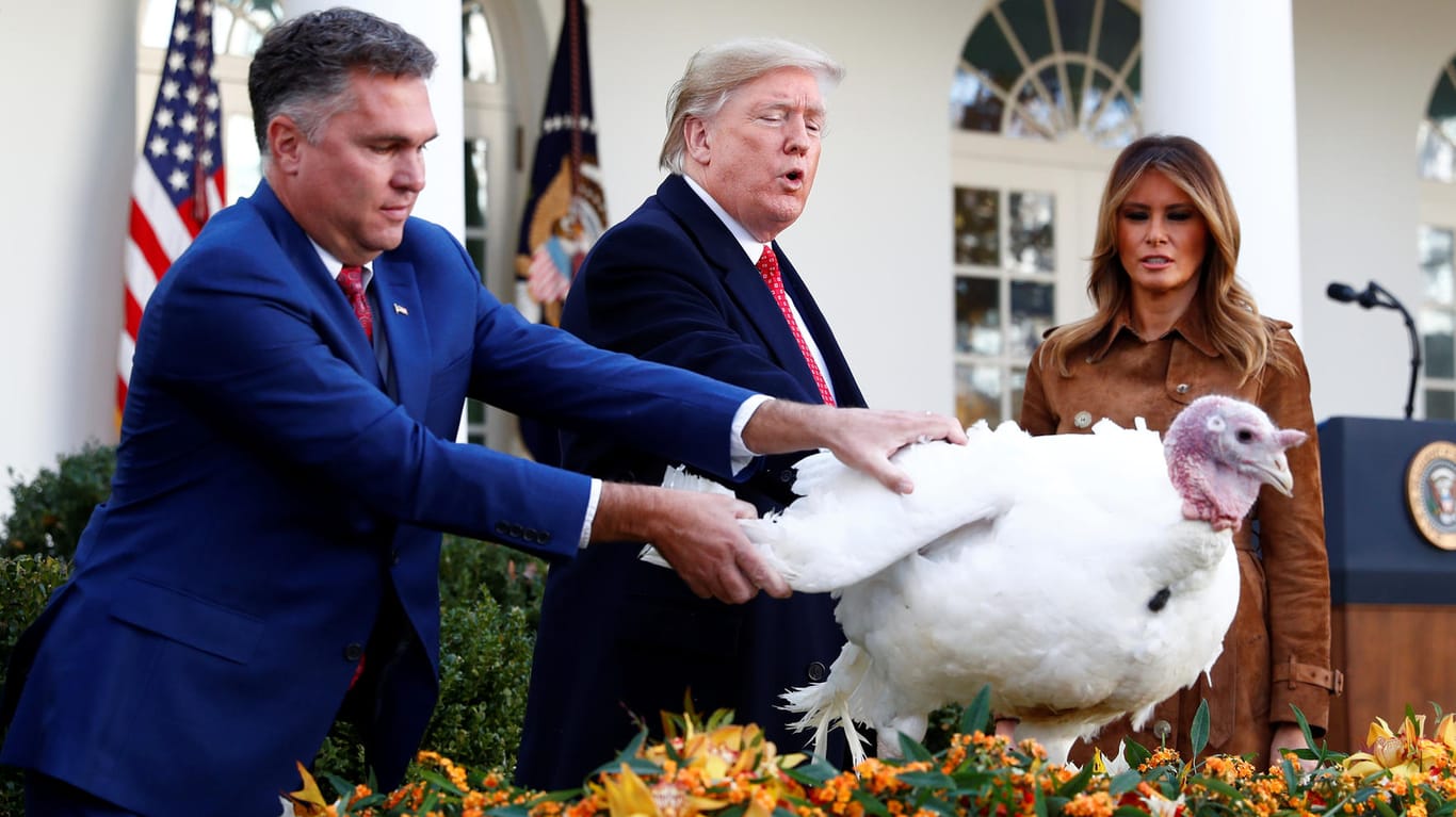 Donald Trump begnadigt an Thanksgiving 2019 einen Truthahn: Verschlimmert das Fest in diesem Jahr die Corona-Lage in den USA?