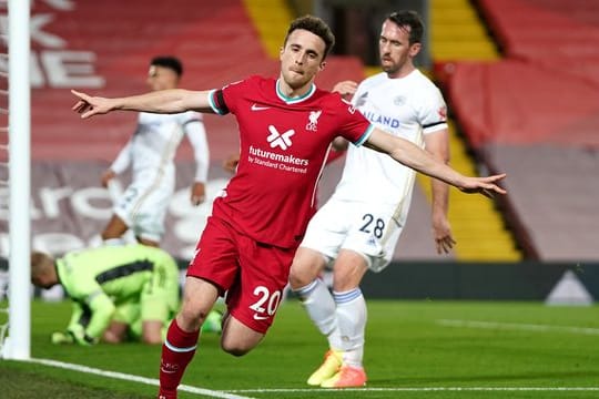 Diogo Jota brachte Liverpool gegen Leicester in Führung.