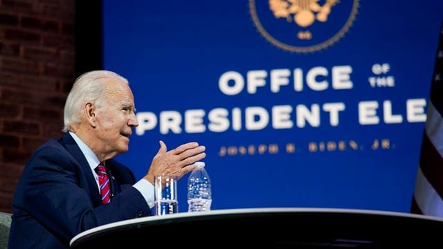 Der gewählte US-Präsident Joe Biden richtet eine Botschaft an die Verbündeten. Der gewählte US-Präsident Joe Biden richtet eine Botschaft an die Verbündeten.