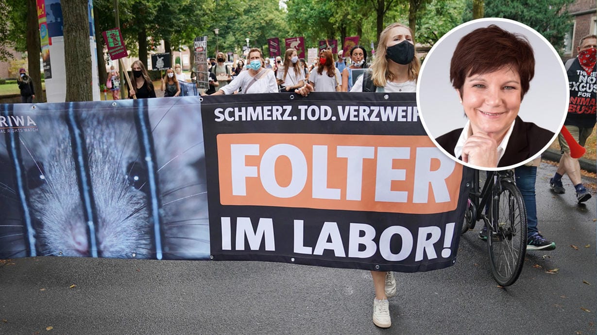 Demo gegen Tierversuche (Symbolbild): In der Medizin spielen Versuche etwa an Mäusen eine wichtige Rolle.