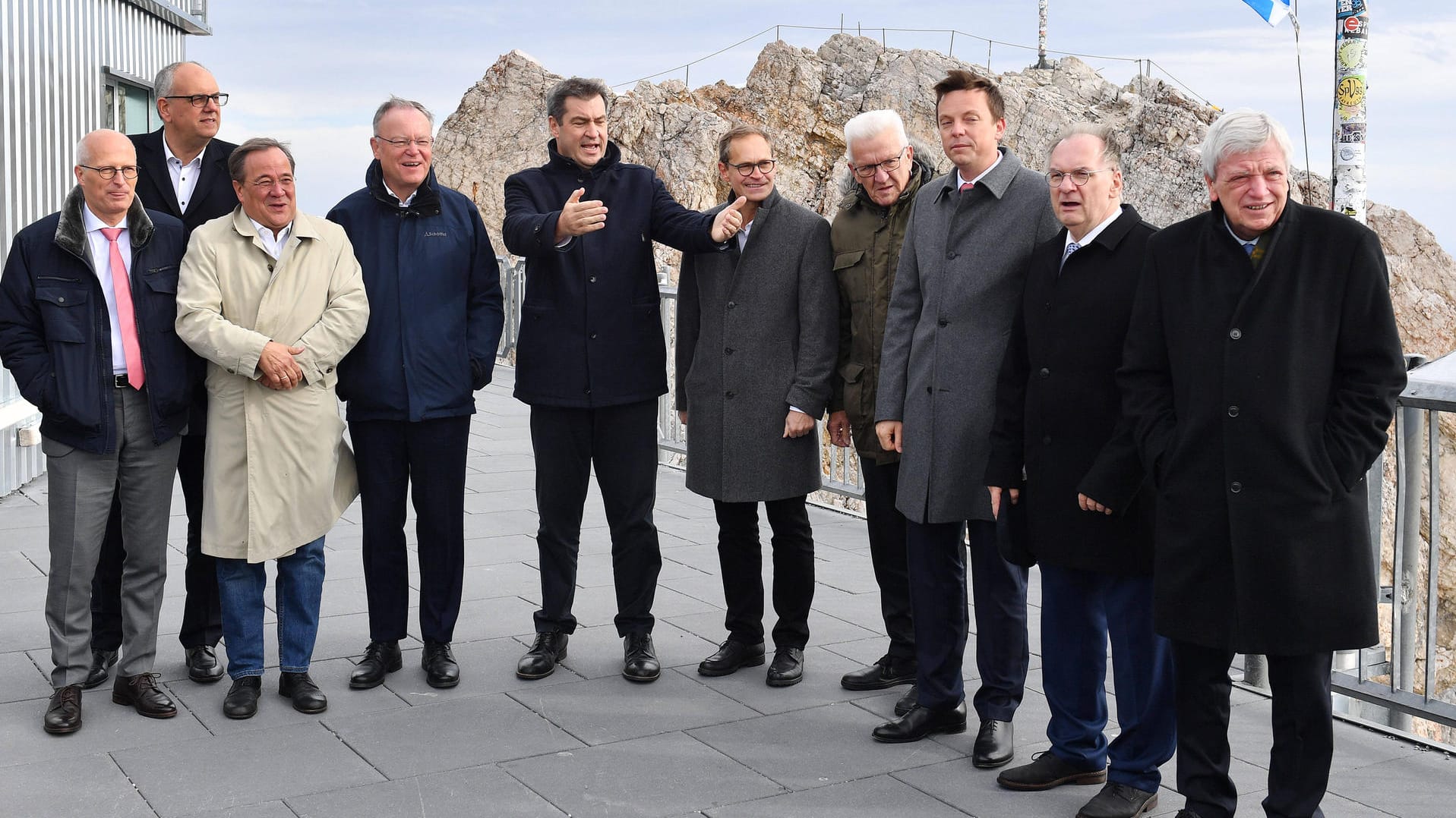 Ein Bild aus besseren Tagen: Treffen der Ministerpräsidenten im Oktober 2019 auf der Zugspitze.