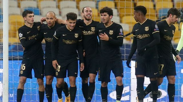 Der FC Barcelona besiegte in der Champions Dynamo Kiew mit 4:0.