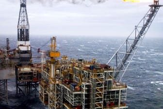 Eine Öl-Bohrinsel in der Nordsee.