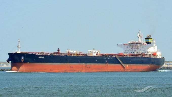Der Öltanker "Agrari": Das Schiff wurde durch eine Mine beschädigt.