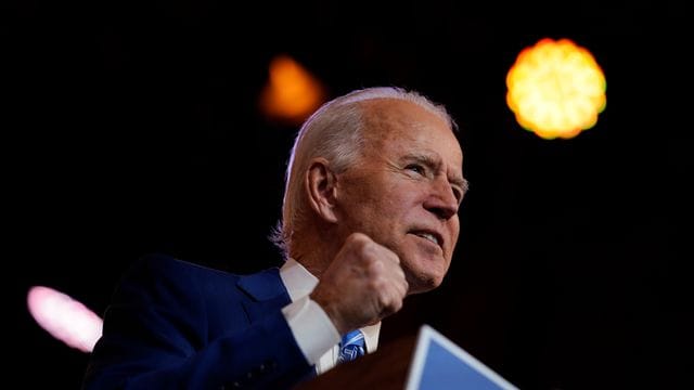 Der gewählter US-Präsident Joe Biden ruft seine Landsleute zur Einheit gegen Corona auf.