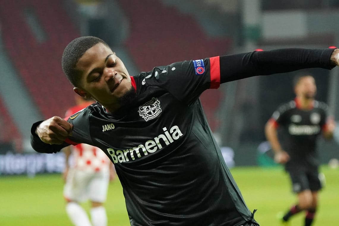 Leon Bailey: Der Jamaikaner traf für Bayer Leverkusen gegen Hapoel Beer'Sheva.