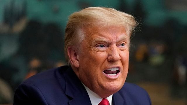 US-Präsident Donald Trump bleibt dabei: "Das war eine manipulierte Wahl. US-Präsident Donald Trump bleibt dabei: "Das war eine manipulierte Wahl.