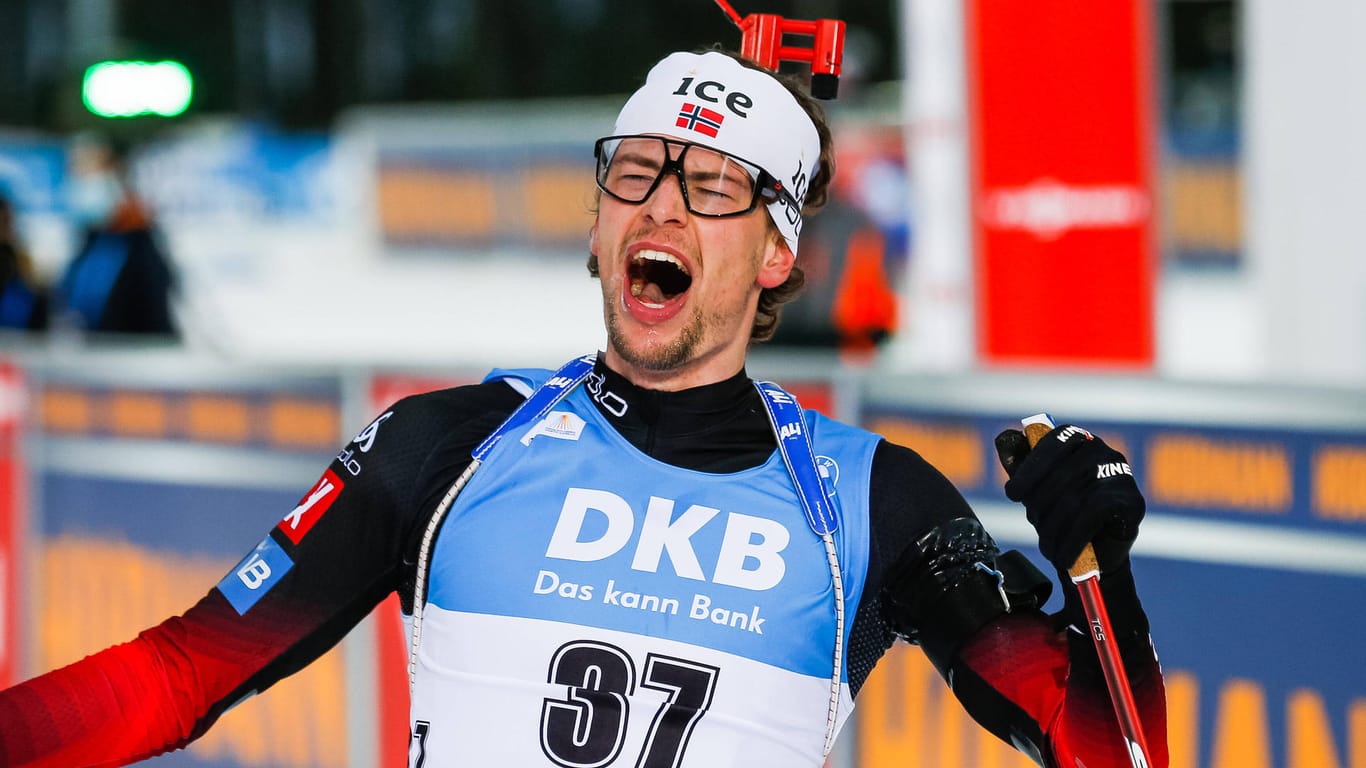Sturla Holm Lägreid: Der Norweger gewann überraschend das erste Weltcuprennen der Biathlonsaison 2020/21.